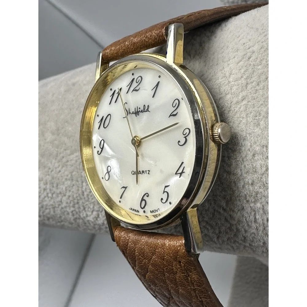 Sheffield MOP Ladies Watch New Battery 33MM 7.75
